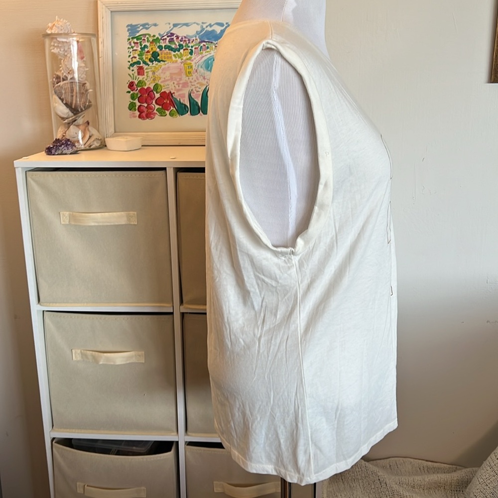 Fabletics Beige Muscle T Shirt XXL - Picture 3 of 5